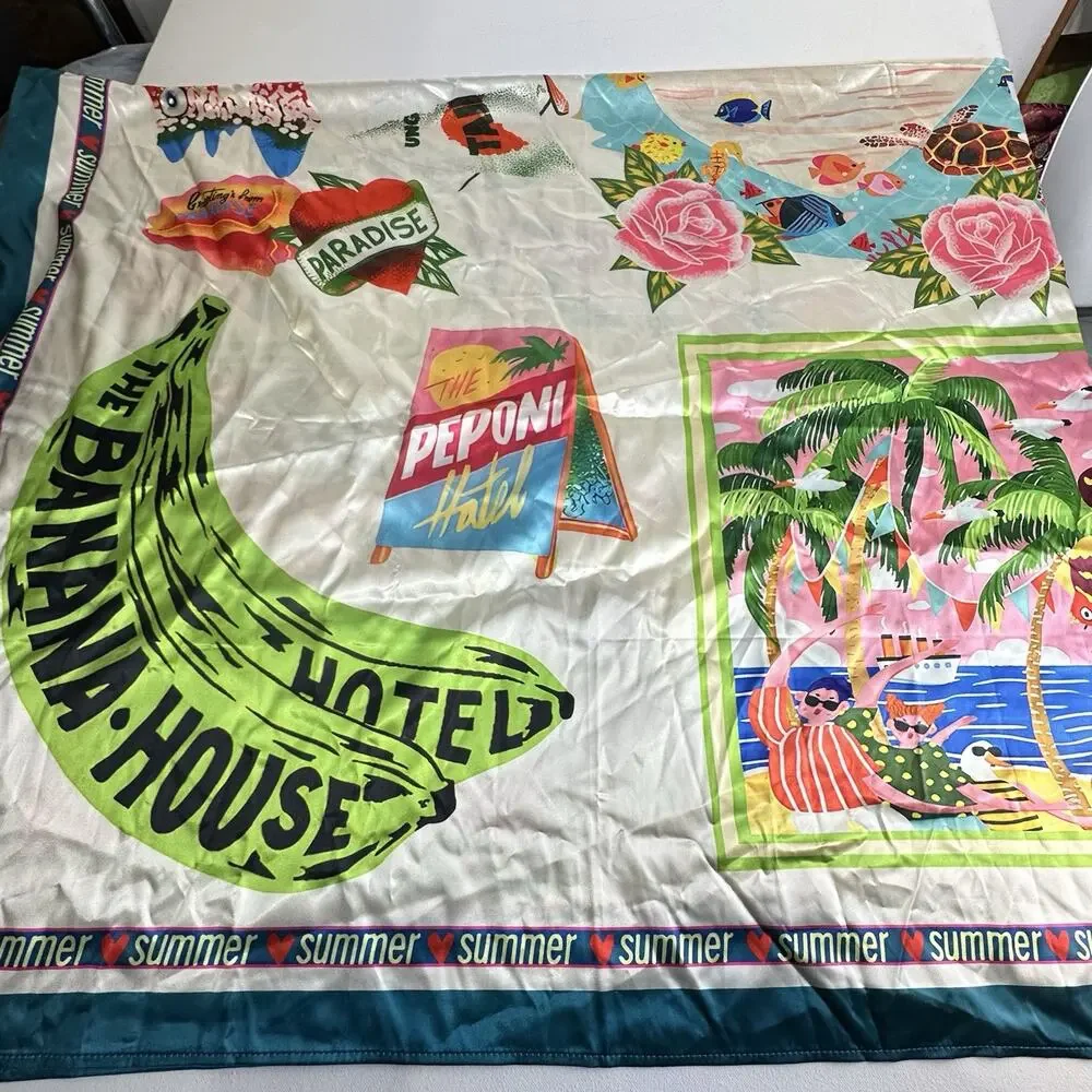 the peponi hotel the banana house Summer tropical cuban paradise scarf Wrap